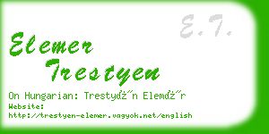 elemer trestyen business card